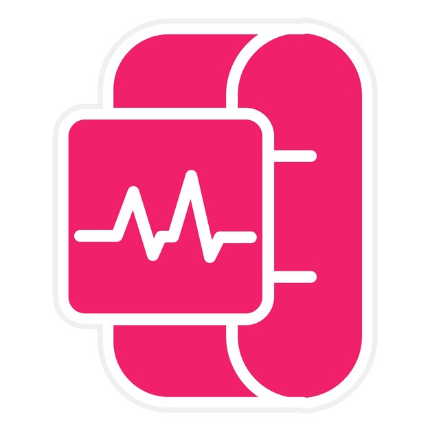 Estilo del icono de seguimiento de la salud del diseño vectorial