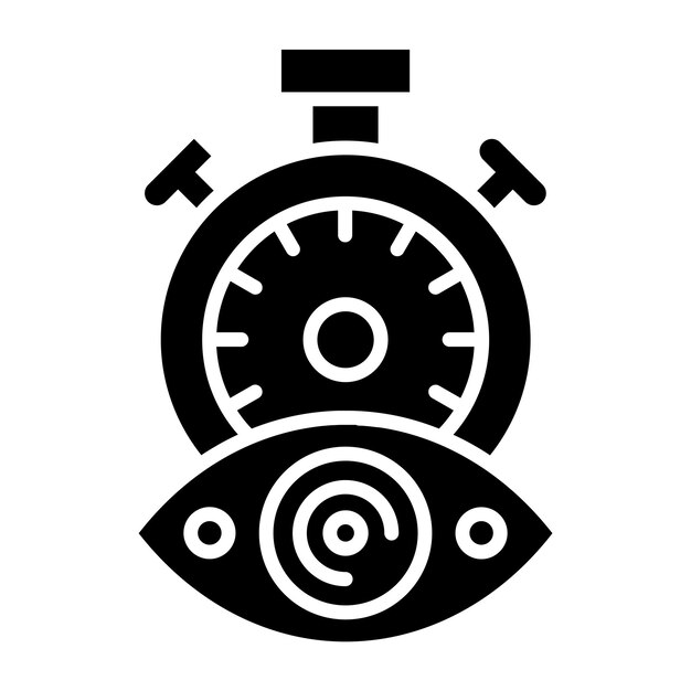 Estilo del icono de seguimiento del tiempo de diseño vectorial