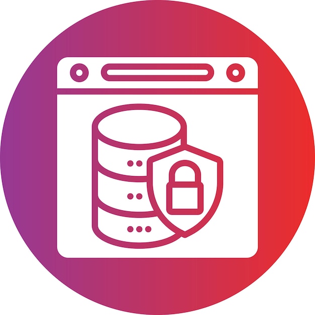 Estilo del icono de seguridad de la base de datos