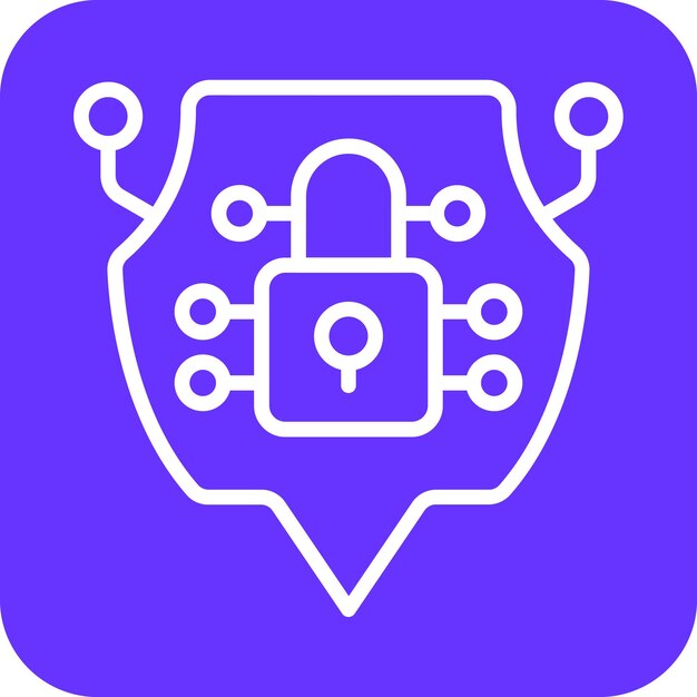 Estilo de icono de seguridad cibernética de diseño vectorial