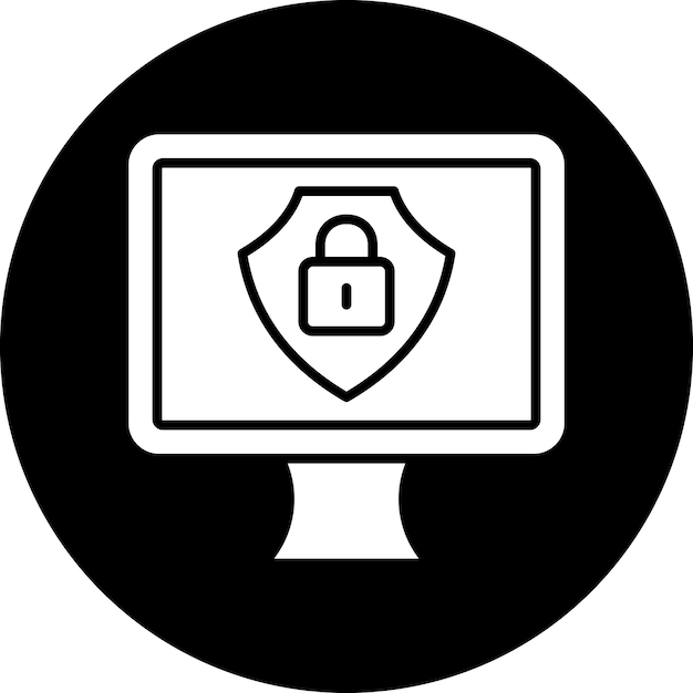 Estilo de icono de seguridad cibernética de diseño vectorial