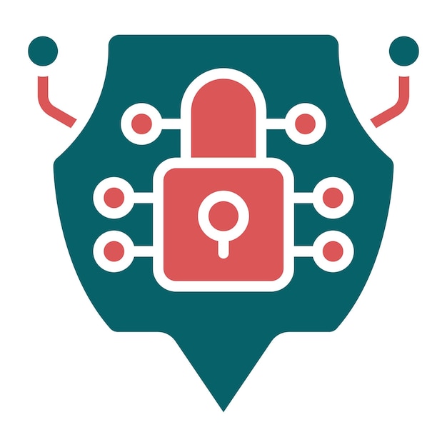 Estilo de icono de seguridad cibernética de diseño vectorial