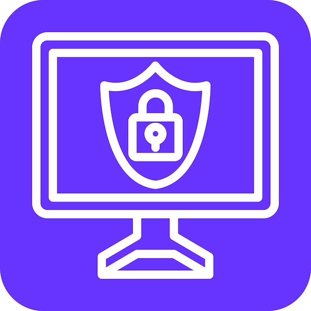Estilo de icono de seguridad cibernética de diseño vectorial