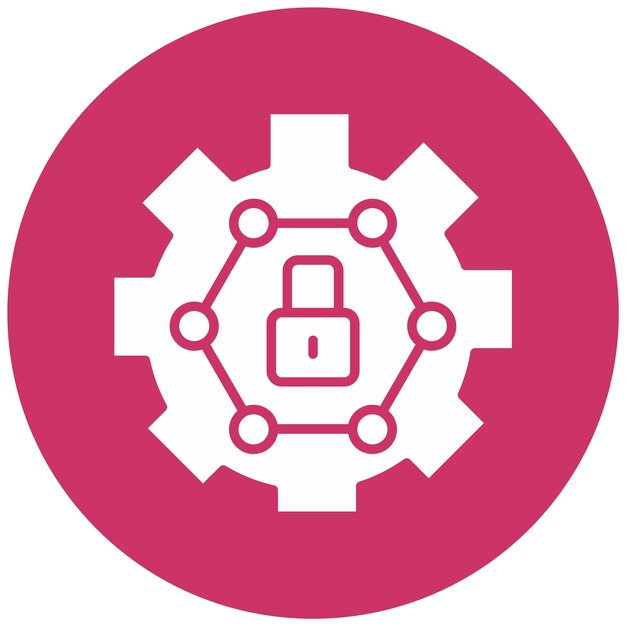 Estilo de icono de seguridad cibernética de diseño vectorial