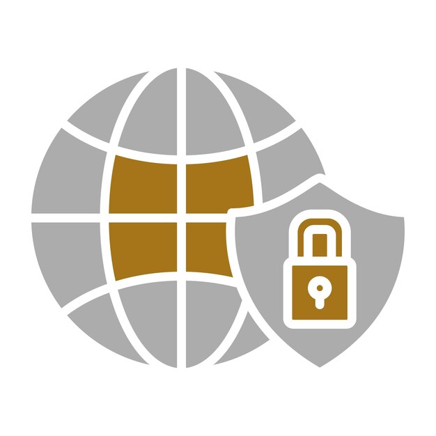 Estilo de icono de seguridad cibernética de diseño vectorial