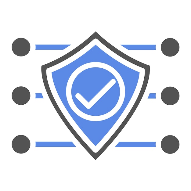 Estilo de icono de seguridad cibernética de diseño vectorial