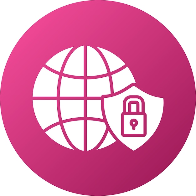 Estilo de icono de seguridad cibernética de diseño vectorial