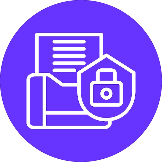 Estilo del icono de seguridad de datos de diseño vectorial