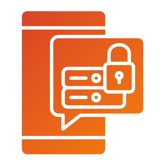 Estilo del icono de seguridad de datos de diseño vectorial