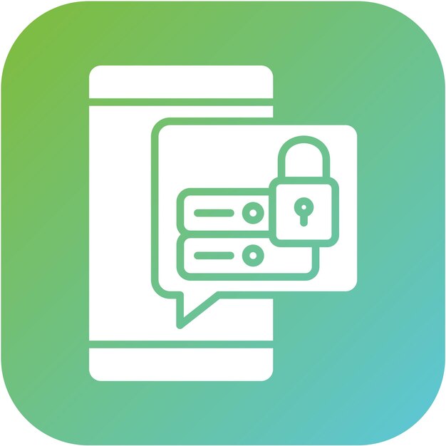 Estilo del icono de seguridad de datos de diseño vectorial