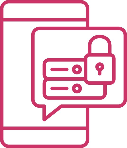 Estilo del icono de seguridad de datos de diseño vectorial