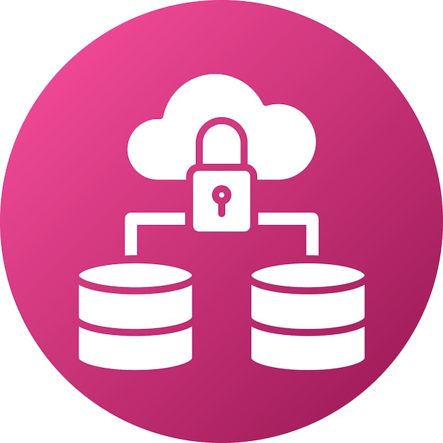 Estilo del icono de seguridad de datos de diseño vectorial