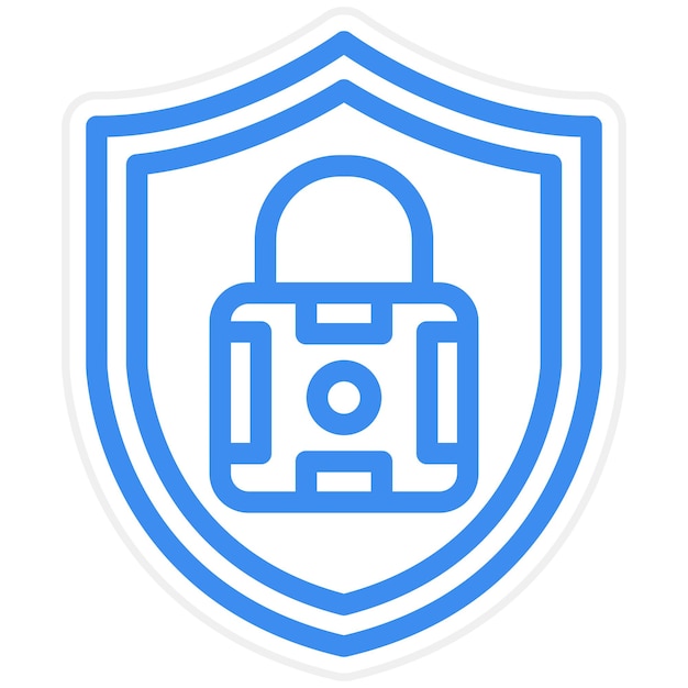 Estilo de icono de seguridad de diseño vectorial