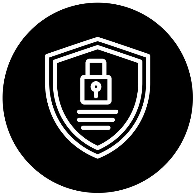 Estilo de icono de seguridad de diseño vectorial