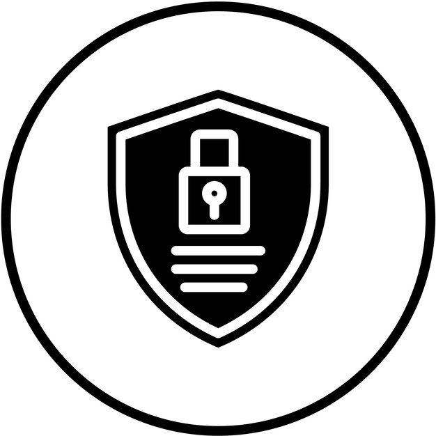 Estilo de icono de seguridad de diseño vectorial