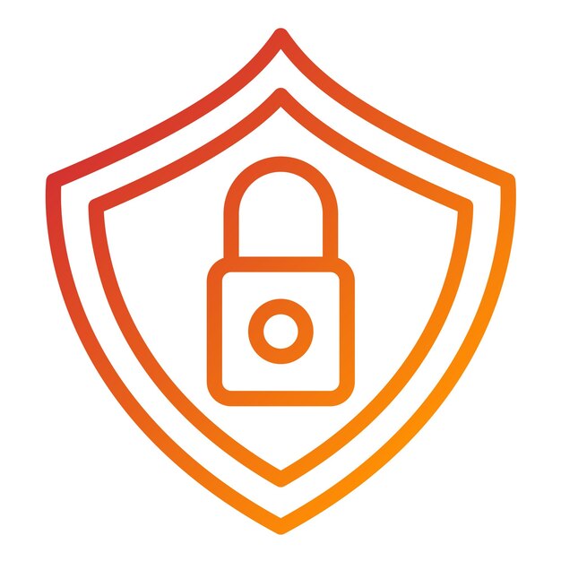 Estilo de icono de seguridad de diseño vectorial