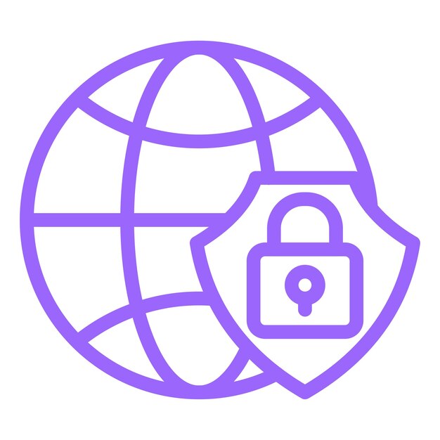 Estilo de icono de seguridad global de diseño vectorial