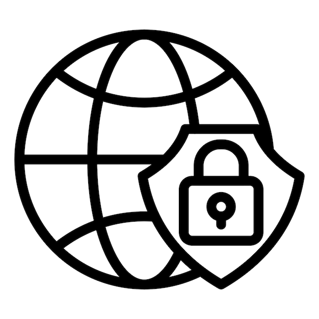 Estilo de icono de seguridad global de diseño vectorial