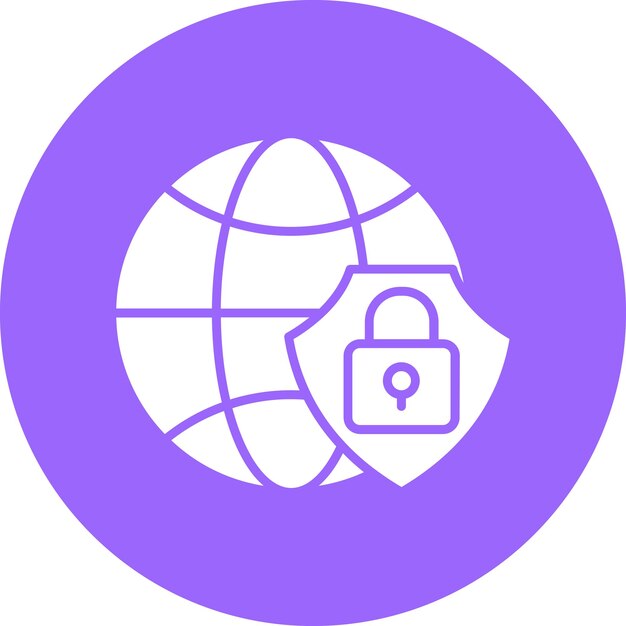 Estilo de icono de seguridad global de diseño vectorial