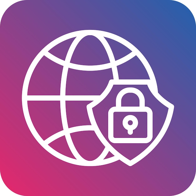 Estilo de icono de seguridad global de diseño vectorial