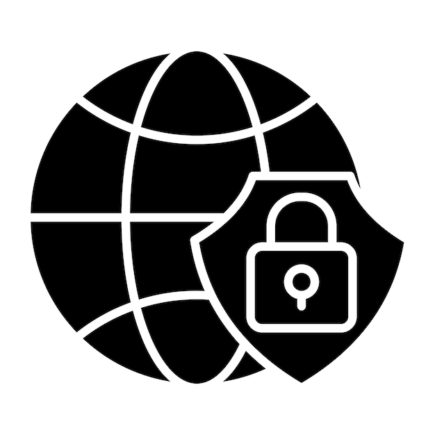 Estilo de icono de seguridad global de diseño vectorial