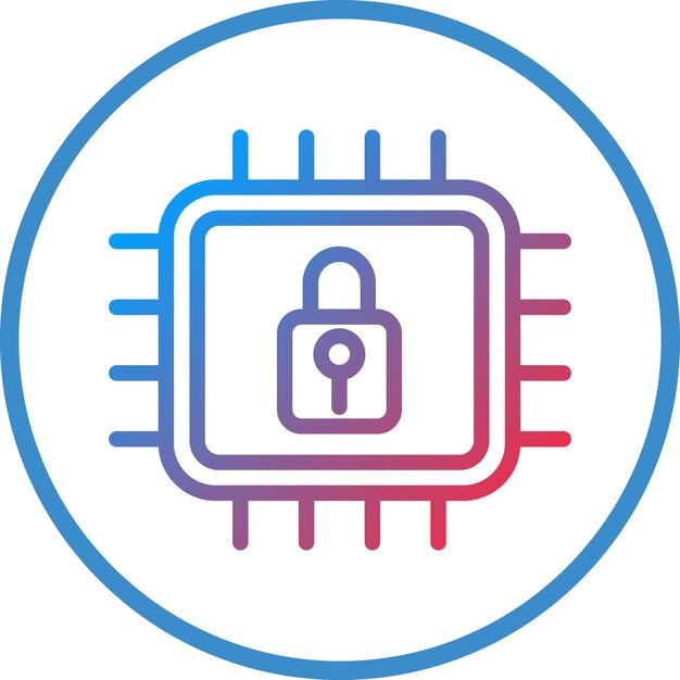 Estilo de icono de seguridad de hardware de diseño vectorial