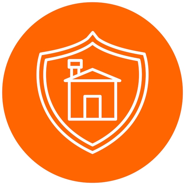 Estilo del icono de seguridad del hogar de diseño vectorial