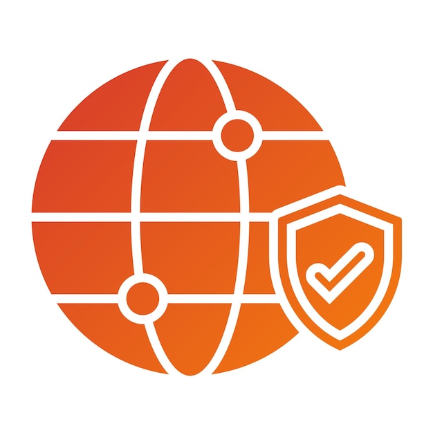 Estilo del icono de seguridad de Internet
