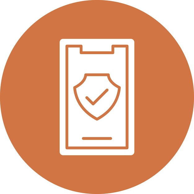 Estilo del icono de seguridad móvil de diseño vectorial