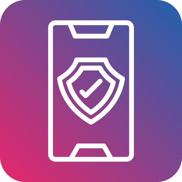 Estilo de icono de seguridad móvil de diseño vectorial