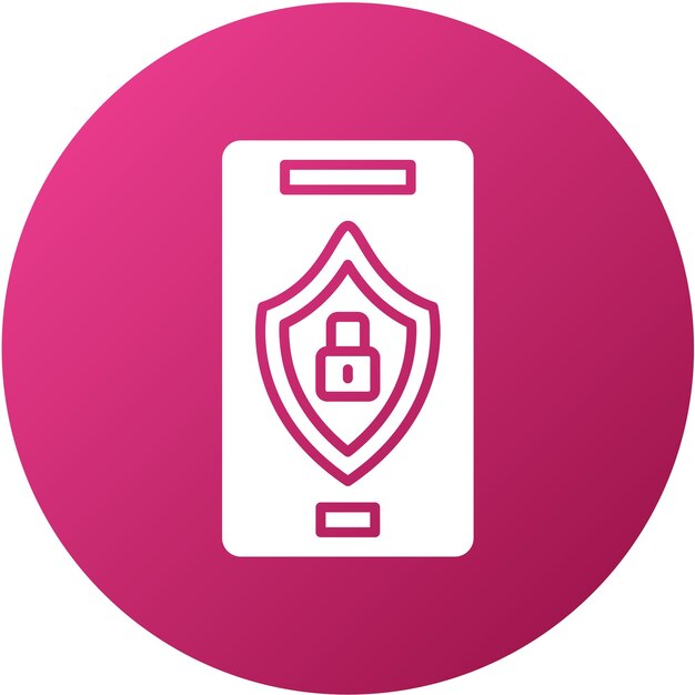 Estilo de icono de seguridad móvil de diseño vectorial