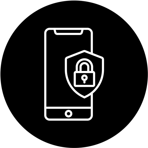 Estilo del icono de seguridad móvil