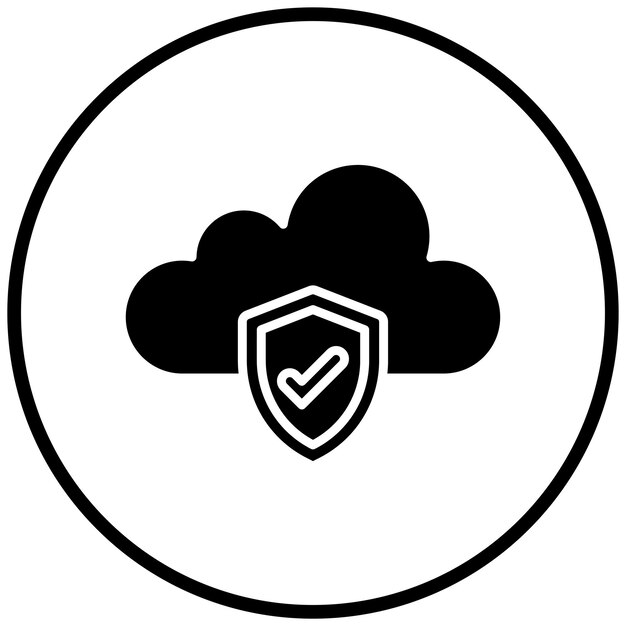 Estilo del icono de seguridad en la nube