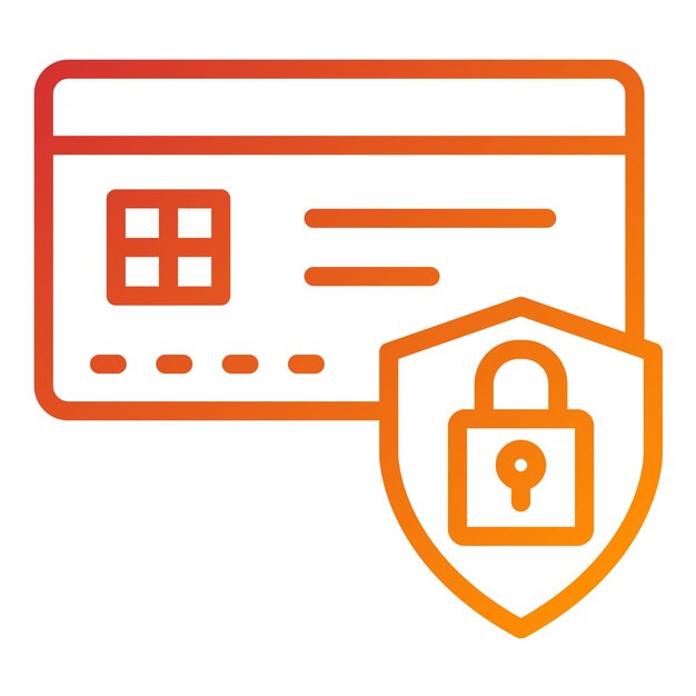 Estilo de icono de seguridad de pago de diseño vectorial