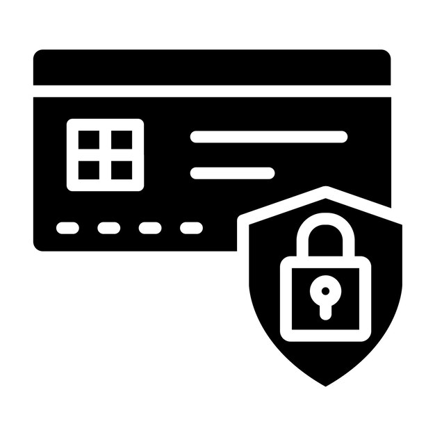 Estilo de icono de seguridad de pago de diseño vectorial