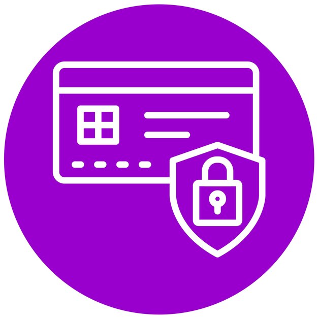 Estilo de icono de seguridad de pago de diseño vectorial