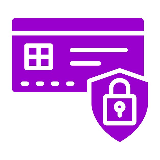 Estilo de icono de seguridad de pago de diseño vectorial