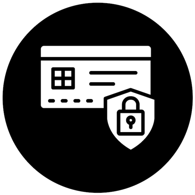 Estilo de icono de seguridad de pago de diseño vectorial