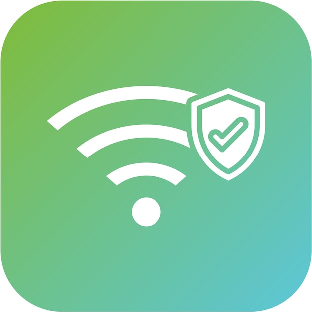 Vector estilo del icono de seguridad wi-fi