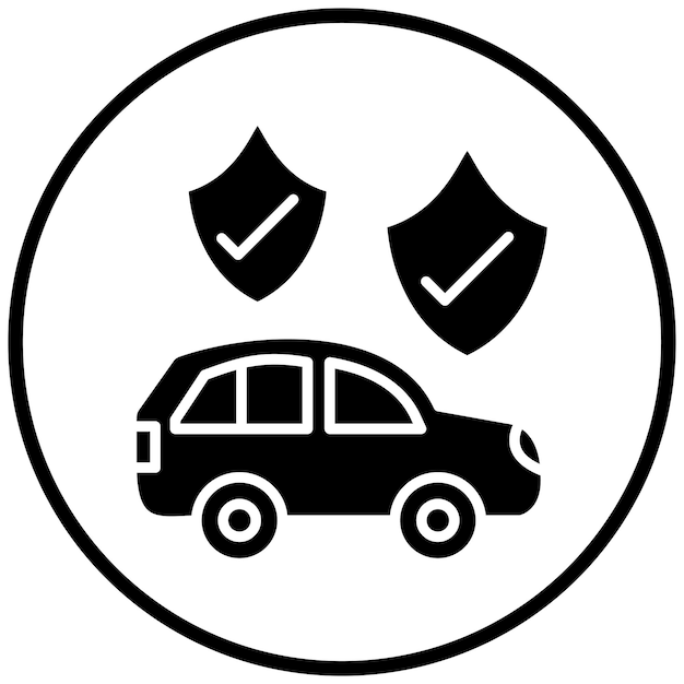 Estilo del icono del seguro de automóvil