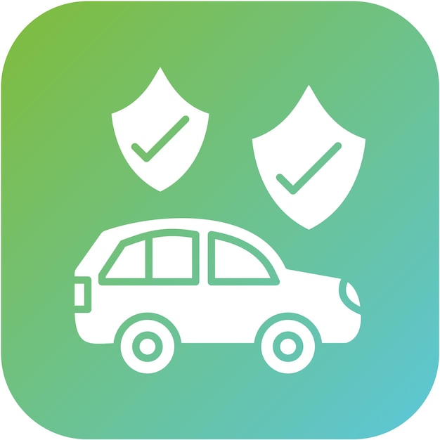 Estilo del icono del seguro de automóvil