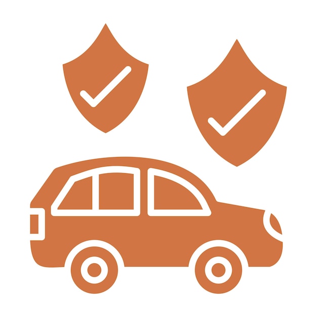 Estilo del icono del seguro de automóvil