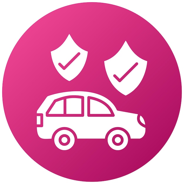 Estilo del icono del seguro de automóvil