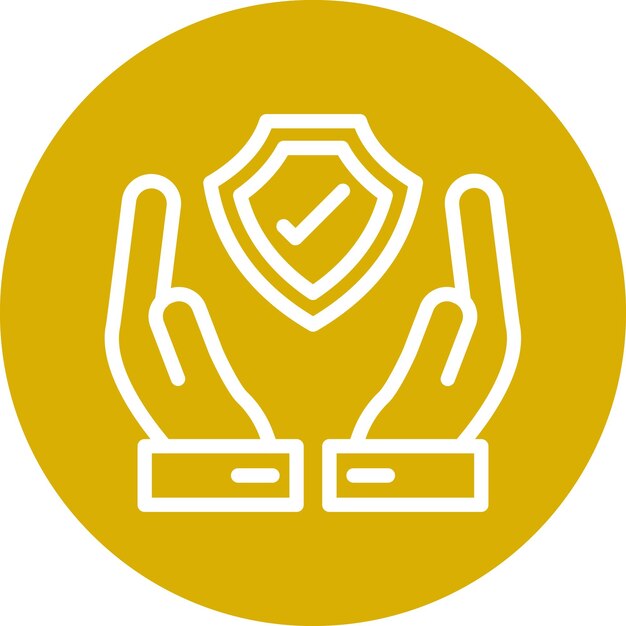 Estilo de icono seguro de diseño vectorial