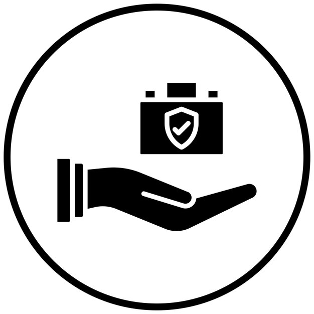 Estilo del icono del seguro patrocinado por el empleador