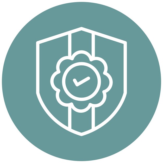 Estilo del icono del sello de bienestar de diseño vectorial