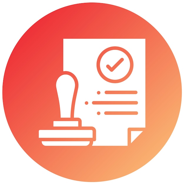Estilo del icono del sello de diseño vectorial