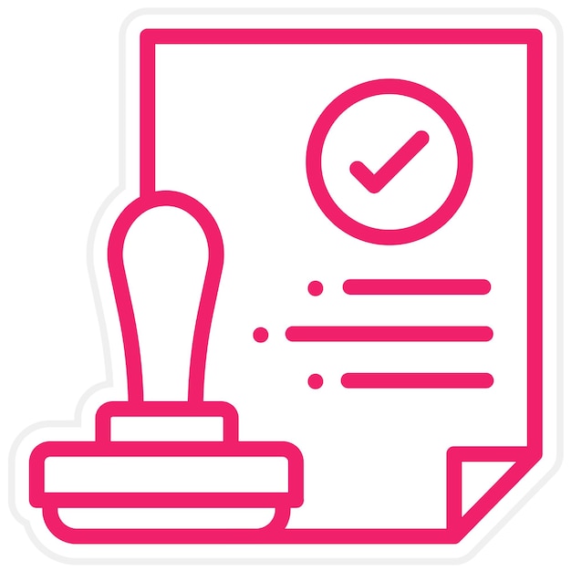 Estilo del icono del sello de diseño vectorial