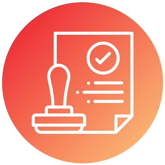 Estilo del icono del sello de diseño vectorial