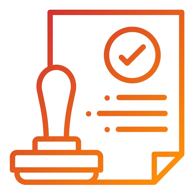 Estilo del icono del sello de diseño vectorial